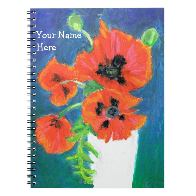 Cuaderno de Personalizable Scarlet Poppies (Frente)