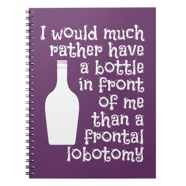 Cuaderno de personalizado de humor para beber (Frente)