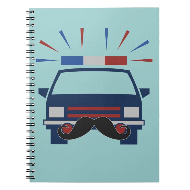 Cuaderno de personalizado de policía de bigote (Frente)