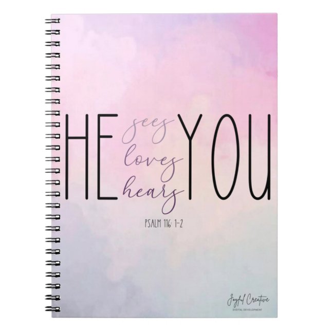 Cuaderno de personalizado espiral con tema cristia (Frente)