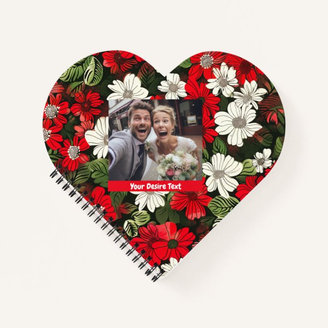 Cuaderno de Personalizado floral de color lindo (Anverso)