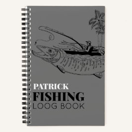 Cuaderno de pescadores del diario de pesca del lib