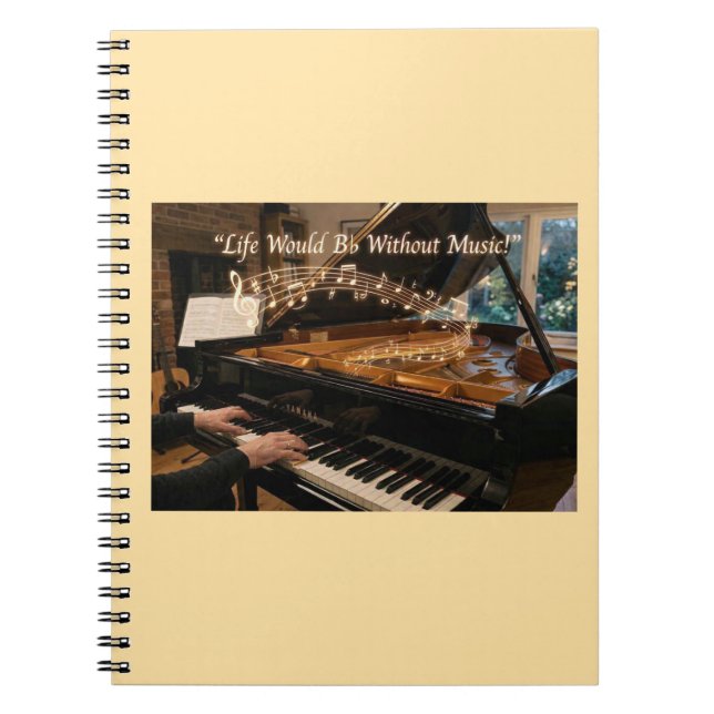 Cuaderno de Piano – La vida sería Bb sin música (Frente)