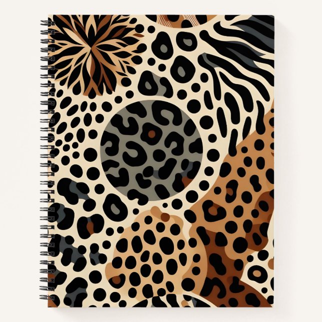 Cuaderno de piel de leopardo feroz (Anverso)