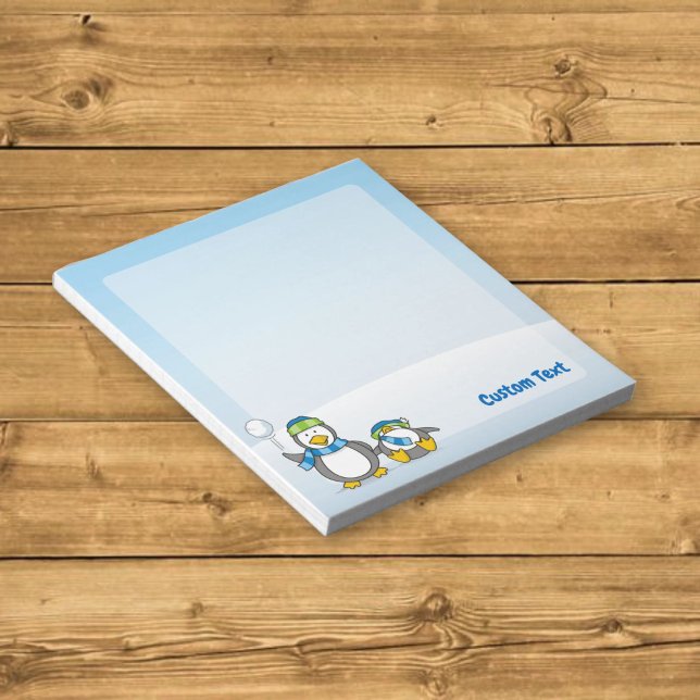 Cuaderno de pingüinos lanzando bolas de nieve (Subido por el creador)