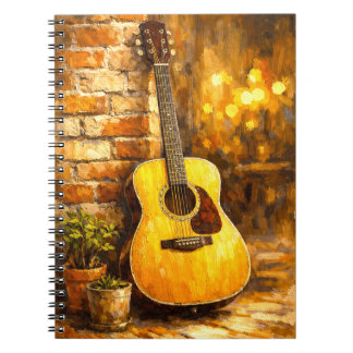 Cuaderno de pintura al óleo de guitarra acústica