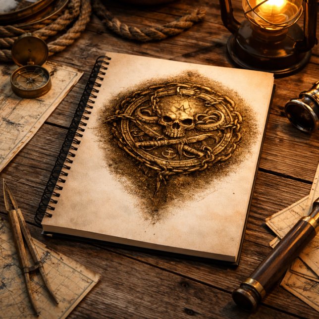 Cuaderno de Pirata de Moneda Maldita – Cubierta de (Subido por el creador)