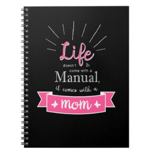 Cuaderno de "Pizarra" con una cita para Mamá