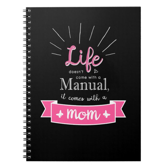 Cuaderno de "Pizarra" con una cita para Mamá (Frente)