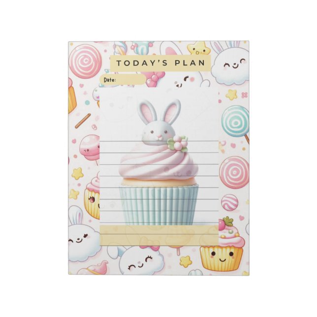 Cuaderno de Planeador Diario de conejitos y dulces (Lado Izquierdo)