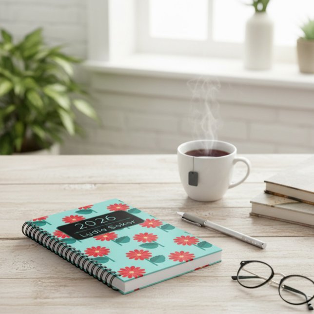 Cuaderno de planeador floral personalizado 2026 (Subido por el creador)