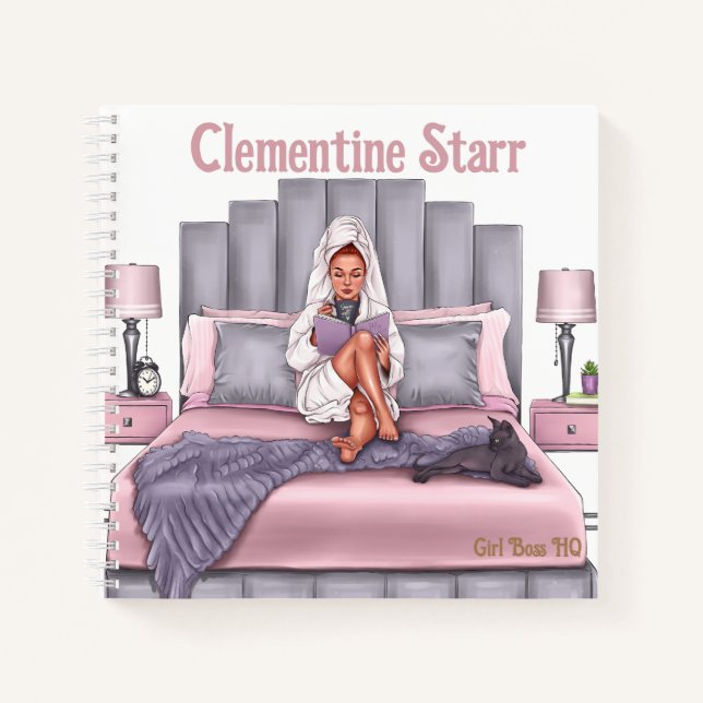 Cuaderno de planeador matutino "Girl Boss HQ" (Anverso)