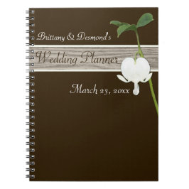 Cuaderno de planeamiento de bodas de corazón sangr
