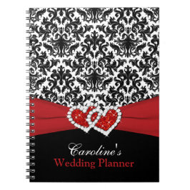 Cuaderno de planeamiento de casamiento negro de da