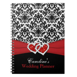 Cuaderno de planeamiento de casamiento negro de da