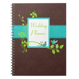 Cuaderno de planeamiento de la boda blanca verde A