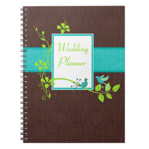 Cuaderno de planeamiento de la boda blanca verde A
