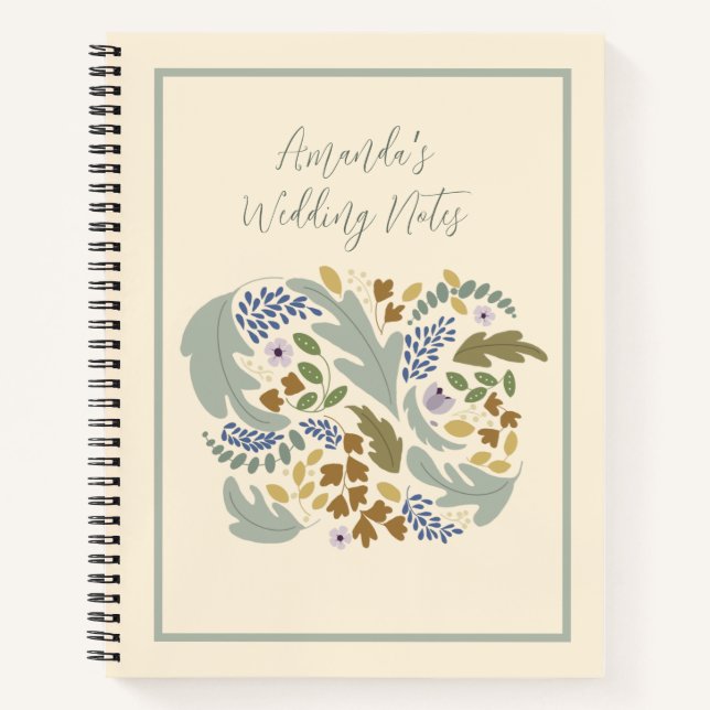 Cuaderno de planes de boda con tema de otoño  (Anverso)