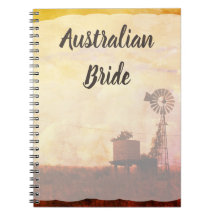 Cuaderno de planificación de boda de novia austral