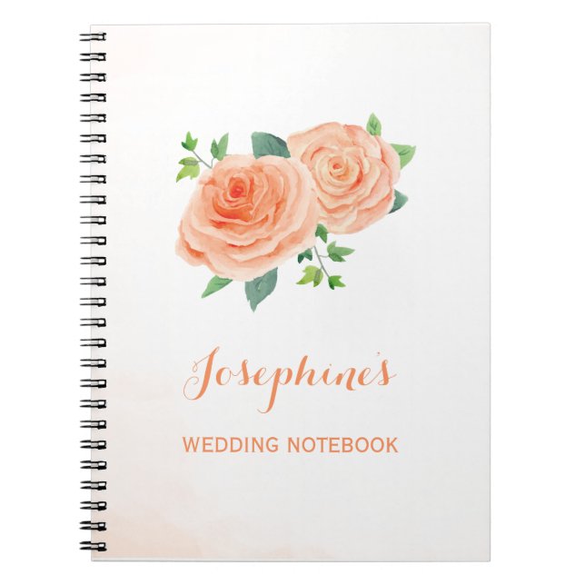 Cuaderno de planificación de Bodas Rosas de correo (Frente)
