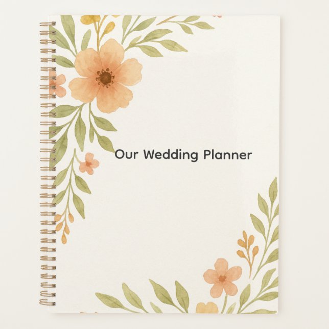Cuaderno de planificación de la boda de flores sil (Anverso)