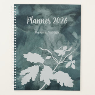 Cuaderno de planificador floral teñido personaliza