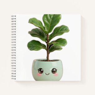 Cuaderno de planta de higuera kawaii interior