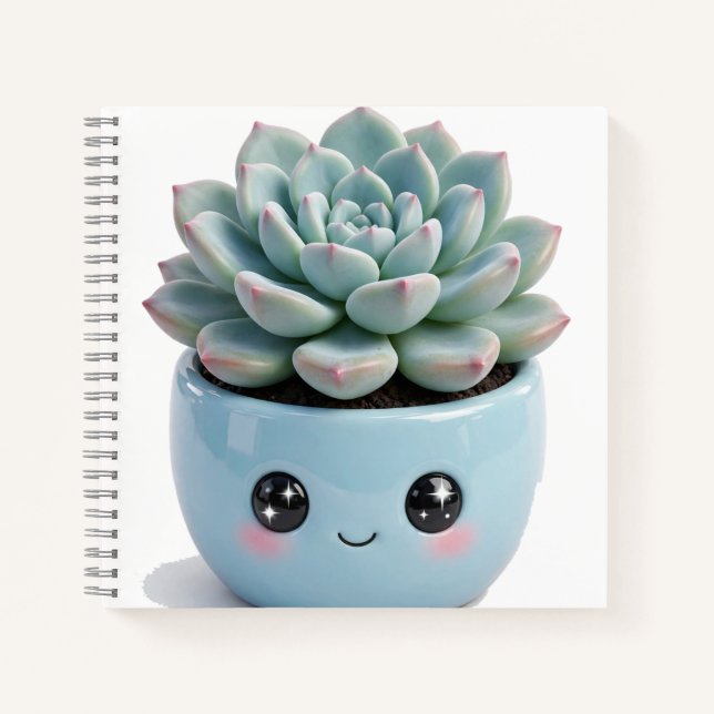 Cuaderno de planta de interior Echeveria Kawaii (Anverso)