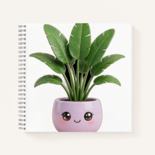 Cuaderno de planta de interior Kawaii Ave del Para