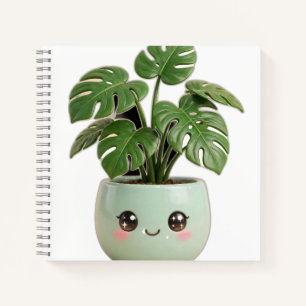 Cuaderno de planta interior Monstera Kawaii