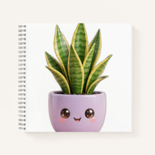 Cuaderno de planta serpiente Kawaii planta de inte