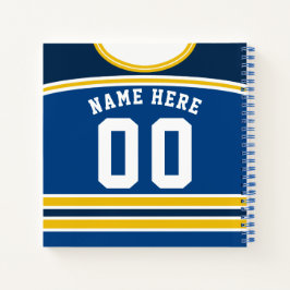 Cuaderno de plantilla de Jersey de hockey sobre hi