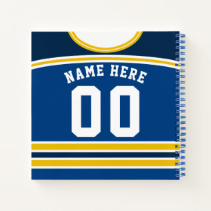 Cuaderno de plantilla de Jersey de hockey sobre hi