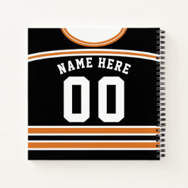 Cuaderno de plantilla de Jersey de hockey sobre hi