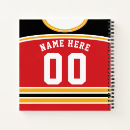 Cuaderno de plantilla de Jersey de hockey sobre hi
