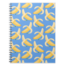 Cuaderno de plátano azul feliz