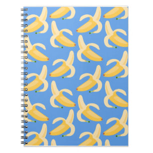 Cuaderno de plátano azul feliz