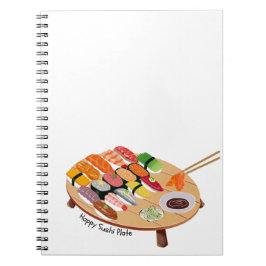 Cuaderno de plato de sushi feliz lindo | Kawaii ja