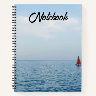 Cuaderno de playa del mar elegante y hermoso