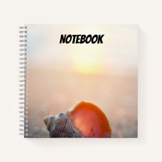 Cuaderno de playa del mar elegante y hermoso