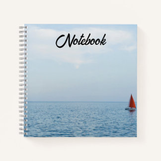 Cuaderno de playa del mar elegante y hermoso