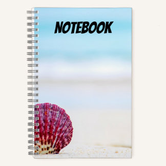 Cuaderno de playa del mar elegante y hermoso