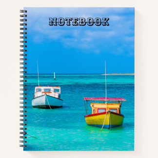 Cuaderno de playa del mar elegante y hermoso