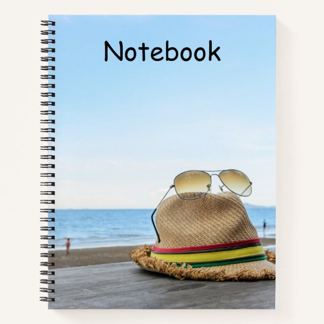 Cuaderno de playa marina elegante y hermoso (Anverso)