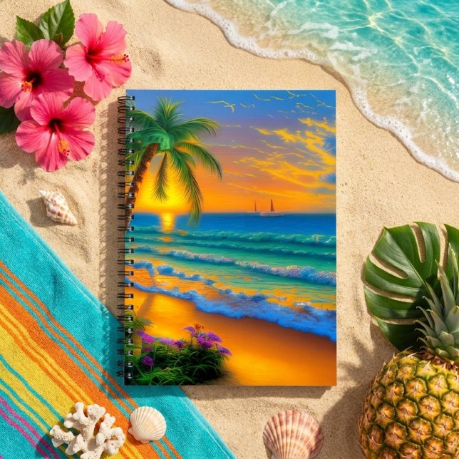Cuaderno de Playa Tropical, Puesta de Sol en el Oc (Subido por el creador)