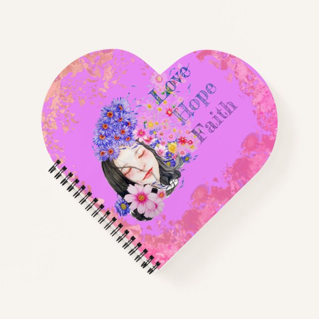 Cuaderno de poder de chicas-fe esperanza amor (Anverso)