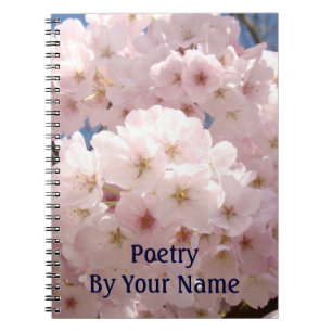 Cuaderno de Poesía por Tu Nombre Flores Rosadas