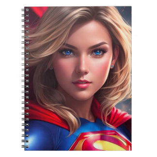 Cuaderno de portada cómica para supermujeres