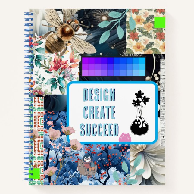 Cuaderno de portada con estilo Scrapbook creativo (Anverso)