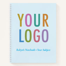 Cuaderno de Práctica de Letra a Mano Azul con Logo